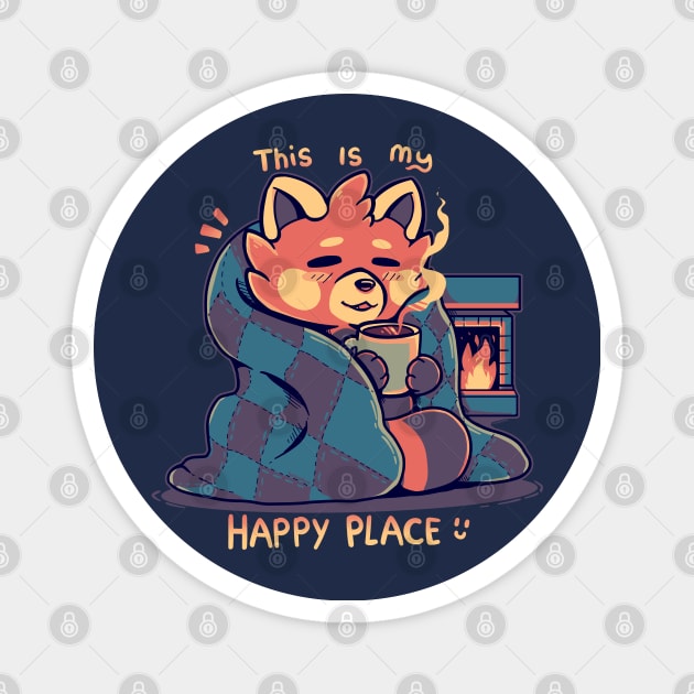 Happy Place at the Fireplace Magnet by TechraNova